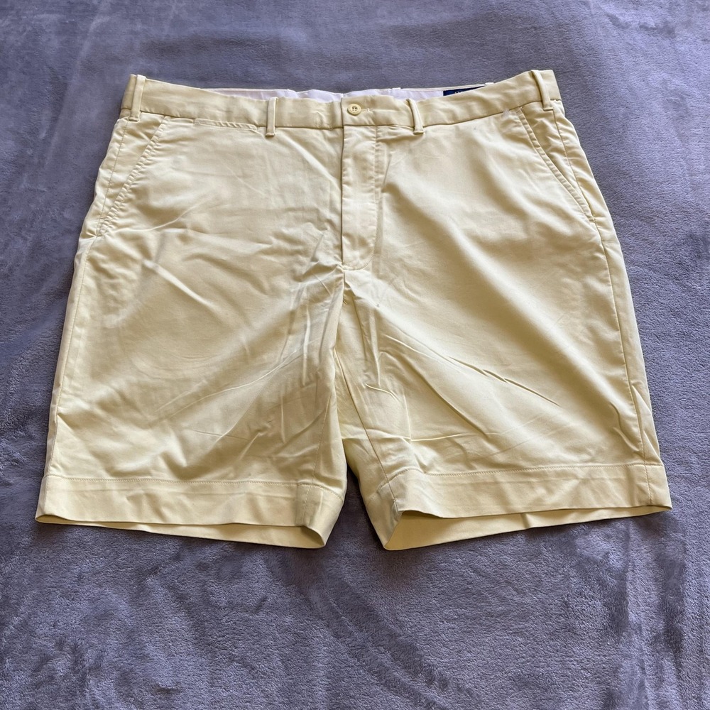 Polo Ralph Lauren Shorts Mens 38 Yellow Golf Tailored Fit Performance Chino